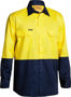 Picture of Bisley Two Tone Hi Vis Cool Lightweight Drill Shirt - Long Sleeve BS6895