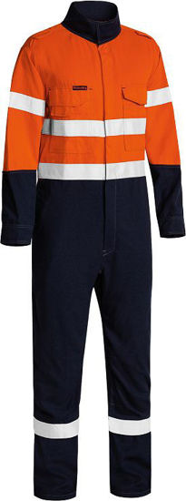 Picture of Bisley Tencate Tecasafe Plus Taped 2 Tone Hi Vis Fr Lightweight Engineered Coverall BC8186T