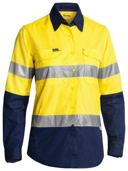 Picture of Bisley Women's X Airflow™ Taped Hi Vis Ripstop Shirt BL6415T