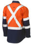 Picture of Bisley X Taped Biomotion Two Tone Hi Vis Lightweight Drill Shirt BS6696XT