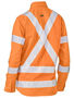 Picture of Bisley Women's X Taped Biomotion Hi Vis Cool Lightweight Drill Shirt BL6166XT