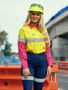 Picture of Bisley Women's Taped Hi Vis Cool Lightweight Drill Shirt BL6696T