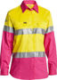 Picture of Bisley Women's Taped Hi Vis Cool Lightweight Drill Shirt BL6696T