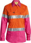 Picture of Bisley Women's Taped Hi Vis Cool Lightweight Drill Shirt BL6696T