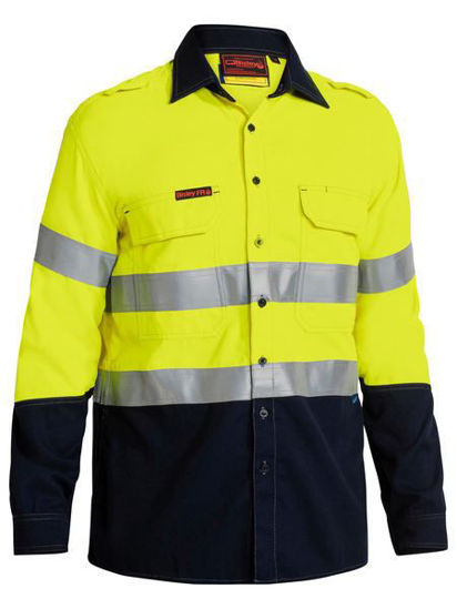 Picture of Bisley TenCate Tecasafe® Plus 580 Taped Hi Vis Lightweight FR Vented Shirt BS8098T