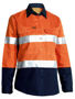 Picture of Bisley Women's Taped Hi Vis Cool Lightweight Drill Shirt BL6896