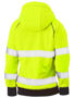 Picture of Bisley Women's Taped Hi Vis Fleece Zip Front Hoodie with Sherpa Lining BKL6819T