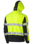 Picture of Bisley Taped Two Tone Hi Vis Contrast 4 Way Stretchy Hoodie BK6815T