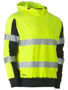 Picture of Bisley Taped Two Tone Hi Vis Contrast 4 Way Stretchy Hoodie BK6815T