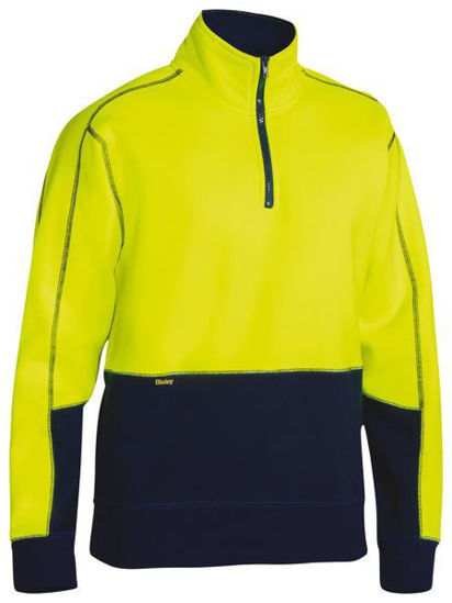 Picture of Bisley Hi Vis Fleece 1/4 Zip Pullover BK6989