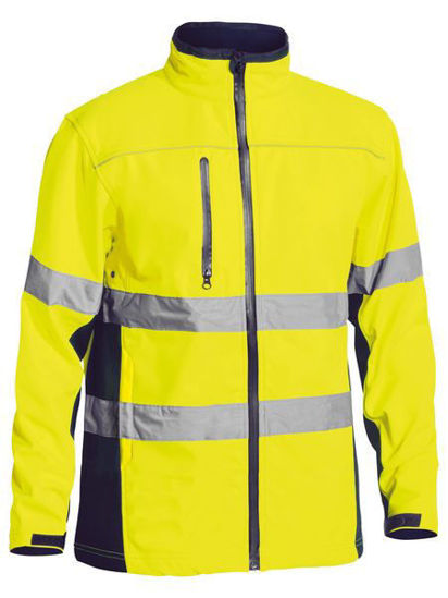 Picture of Bisley Taped Hi Vis Soft Shell Jacket BJ6059T