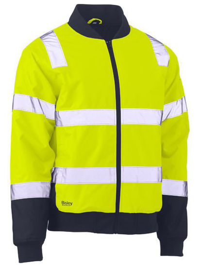 Picture of Bisley Taped Hi Vis Bomber Jacket with Padded Lining BJ6730T